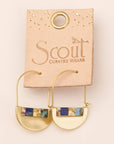 Good Karma Miyuki Crescent Hoop - Indigo/Gold