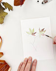 Fall leaves paintable watercolor notecard set