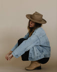 Luca Pencil Brim Teardrop Fedora - Gigi Pip