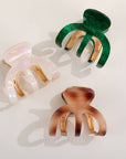 Jade Claw Clip | Small Octopus Metal Claw Clip