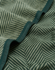 Harborview Herringbone Forest Green Blanket