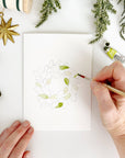 Wreaths paintable notecards