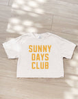 SUNNY DAYS CLUB Cropped Mineral Graphic Top