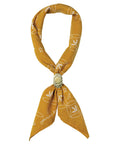 Cotton Voile Bandana “Against the Odds" - saffron - Scarf