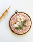 Pink Daisy Punch Needle Kit