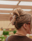 BROWN GINGHAM TOMATO CHARM CLAW