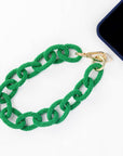 Celine Beaded Chain Link Bag & Phone Accessory Green