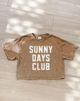 SUNNY DAYS CLUB Cropped Mineral Graphic Top