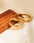 Darcy 18K Gold Non-Tarnish Oval Hoop Earring