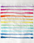 Rainbow Stripe Hand-painted Tea Towel
