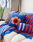 Flower Pom Pillow Cover: Melon