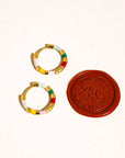Avielle 18K Gold Vintage Enamel Hoop Earring