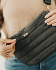 Jolie Puffer Black Bum Bag