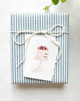 Pink cake mini enclosure notecard