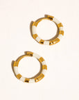 Avielle 18K Gold Vintage Enamel Hoop Earring
