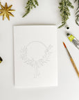 Wreaths paintable notecards