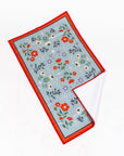 Floral Print Tea Towel - Blue