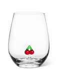 Cherries Icon Stemless Wine Glass-4.5"H(20oz)
