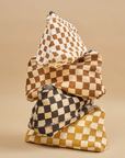 Black Checkered Cosmetic Bag