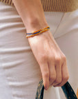 Set/3 Miyuki Beaded Stretch Bracelets (Black/Pink/White)