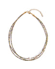 Handwoven Miyuki and Pearl Layering Necklace (Green/Brown)