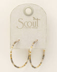 Chromacolor Miyuki Small Hoop - Pewter Multi/Gold