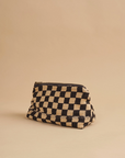 Black Checkered Cosmetic Bag