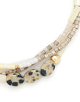 Mixed Media Bracelet - Joy/Dalmatian Jasper/Gold