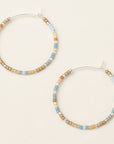 Chromacolor Miyuki Small Hoop - Desert Blue Multi/Silver