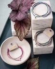 Tonal Chromacolor Miyuki Bracelet Trio - Blush/Gold
