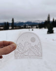 Life is Better in the Mountains Vinyl Sticker Clear Backdrop