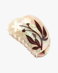 Bryony Floral XL Deep Women's Hair Claw Accessory in Cream