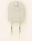 Chromacolor Miyuki Thread Earring - Cobalt Multi/Gold