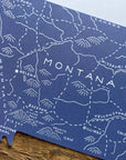 Montana Map Postcard