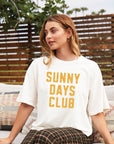SUNNY DAYS CLUB Cropped Mineral Graphic Top