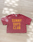 SUNNY DAYS CLUB Cropped Mineral Graphic Top