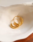 Mackenzie 18K Non-Tarnish U-Shape Hoop Earring