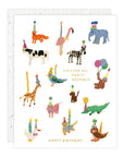 Animal Party - Birthday Card