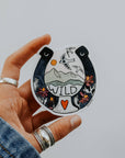 Wild Horse Shoe Vinyl Sticker
