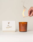 The Meadow Candle | Soy Wax Amber Glass Gold Foil Floral Box