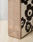 50pcs, 3 Sizes Classic Black Flower Non-woven Gift Bag
