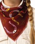 Silk Scarf - “Giddy Up” - Square Neck & Hair Scarf