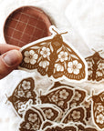 Floral Moth Vinyl Sticker