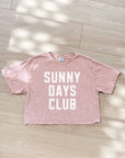 SUNNY DAYS CLUB Cropped Mineral Graphic Top