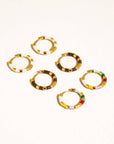 Avielle 18K Gold Vintage Enamel Hoop Earring