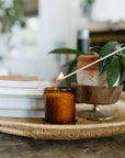 The Meadow Candle | Soy Wax Amber Glass Gold Foil Floral Box