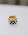 Black & White Checkered Hoops