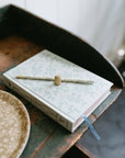 Daydreamer Linen Sketchbook - Embossed Green Floral Journal