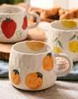 Ceramic Fruit Printed Mugs | Coffee Cups | Drinkware