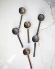 Dark Ceramic Spoons Black and Green